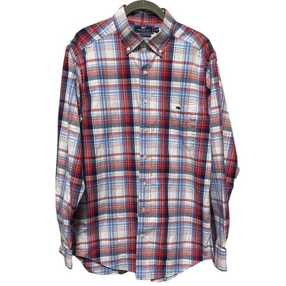 Vineyard Vines Other - Vineyard Vines Mens Shirt M Slim Tucker Button Down Plaid Long Sleeve